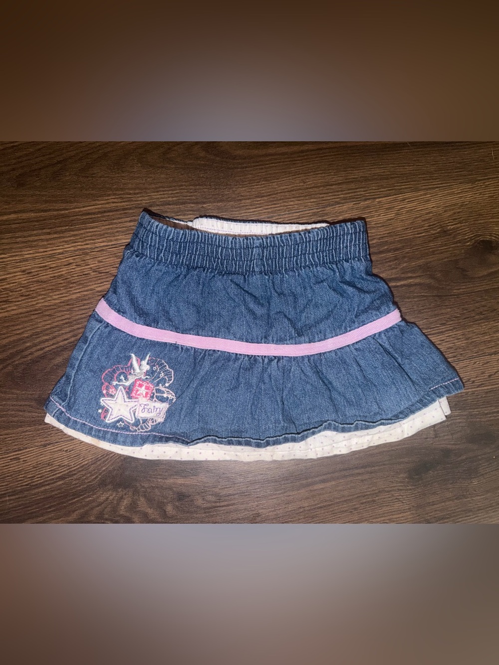 Vintage 2010 Disney Tinker Bell Girls Jean Skort Size 4T
